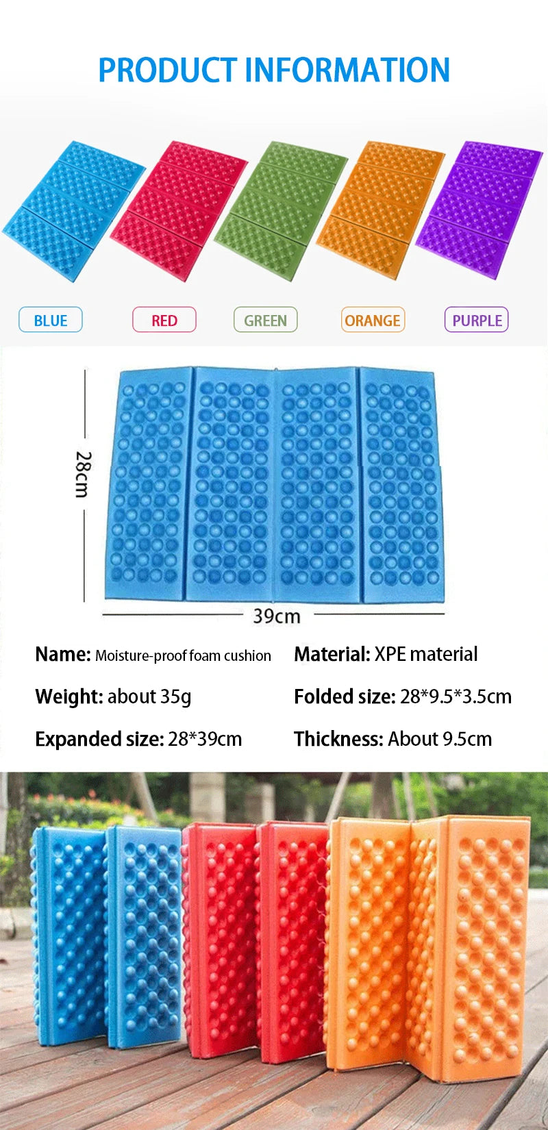 Waterproof Foam Seat Pad – Outdoor & Camping Cushion