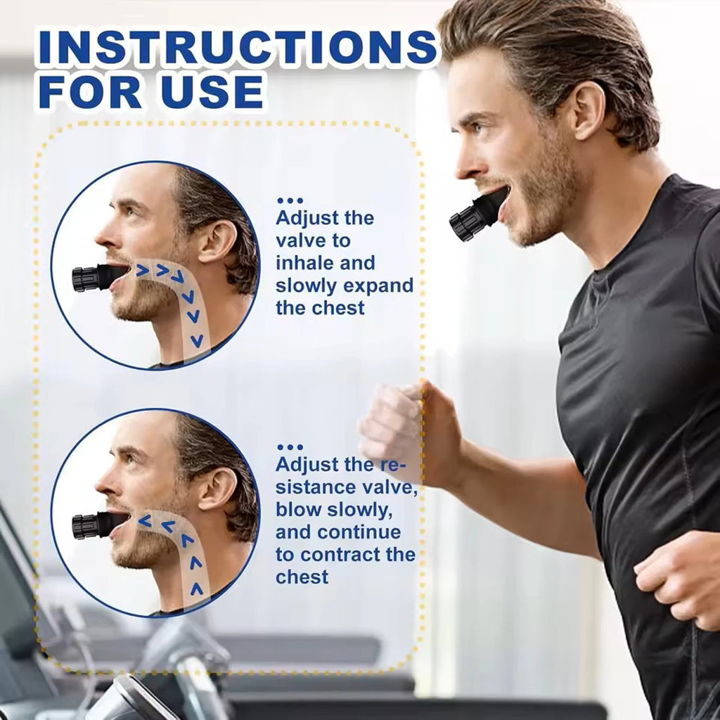 Lung Capacity Breathing Trainer – Adjustable Resistance Exerciser