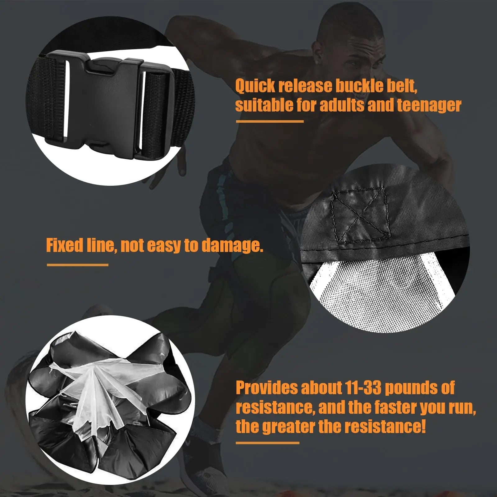 Speed Training Parachute – Resistance Sprint Chute for Athletes