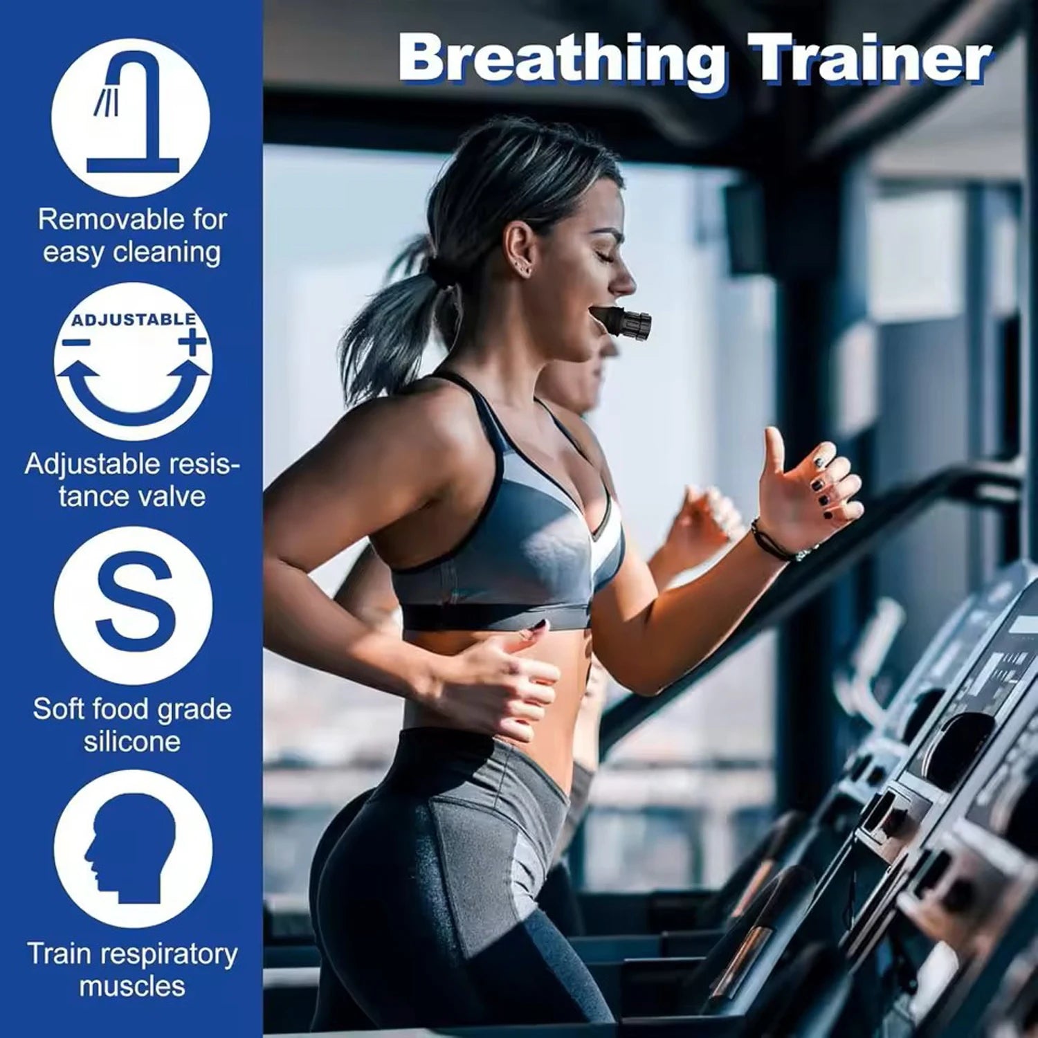 Lung Capacity Breathing Trainer – Adjustable Resistance Exerciser