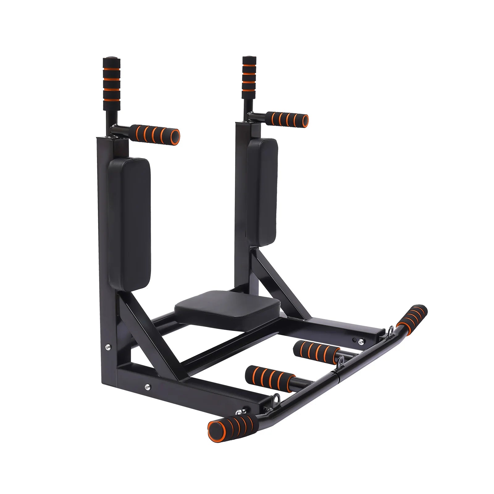 Wall-Mounted Pull Up Bar & Dip Station – 440lb Capacity Home Gym