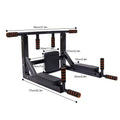 Wall-Mounted Pull Up Bar & Dip Station – 440lb Capacity Home Gym