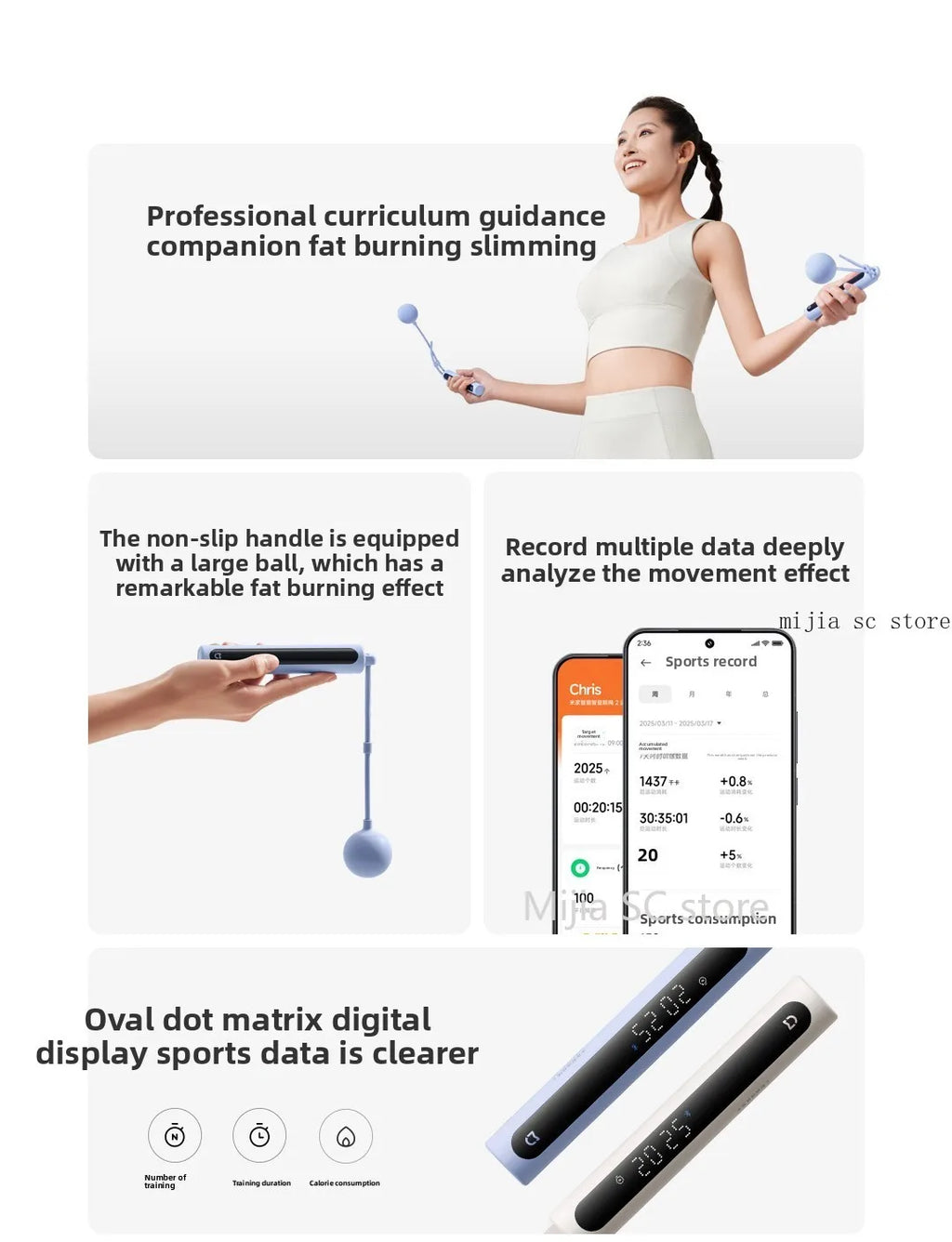 Xiaomi Mijia Smart Jump Rope 2 – Bluetooth Fitness Tracker